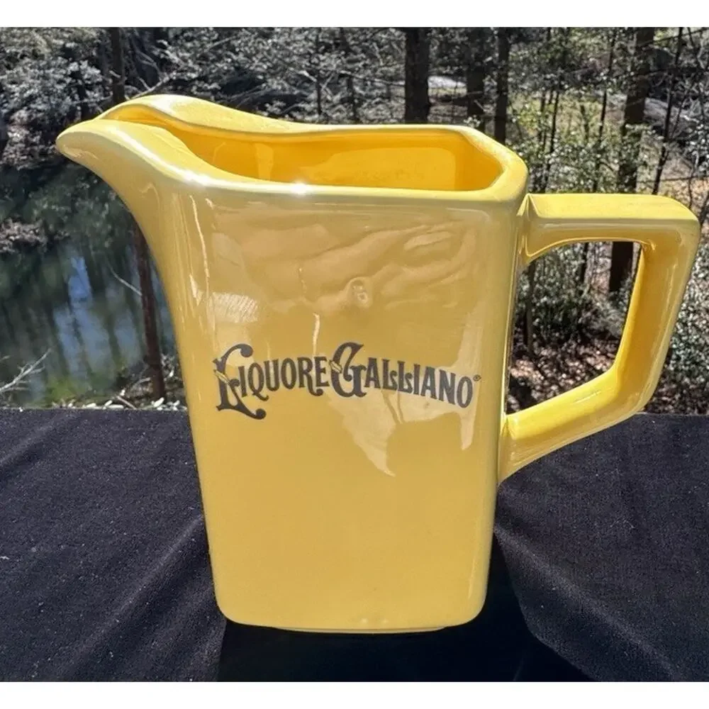 Sambuca di Galliano Yellow Bar Water Pottery Pitcher Amaretto Galliano Jug -A1